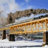 雪、快晴を走る