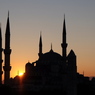 トルコ　イスタンブール　ブルー・モスク　ご来光