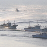 イカ釣り船帰港