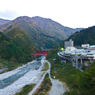 黒部峡谷鉄道　宇奈月駅と山彦橋