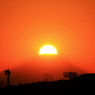 夕焼けの時　江戸川大洲より　ダイヤモンド富士です！
