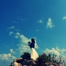 on the rock