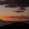 夕焼けに浮かぶ富士