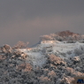 街中の城山も雪景色