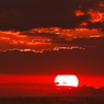 秋の播磨灘に沈む夕日１８
