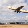 JAL A300-600R　出雲空港を飛びつ立つ