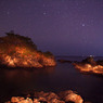 夜空と三陸海岸