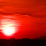 冬の播磨灘に沈む夕日８