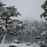 雪化粧の鏡湖池