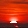 冬の播磨灘に沈む夕日９（初夕日）