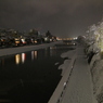 雪夜の鴨川