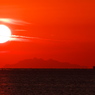 冬の播磨灘に沈む夕日１１