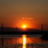 牛久沼の夕日