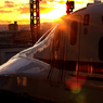 夕暮れの岡山駅