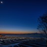 夕暮れの御輿来海岸　５完