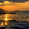 夕暮れの御輿来海岸　１
