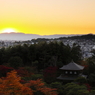 銀閣寺の夕日