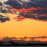 舞浜で見た富士山夕景 ＃７ 雲紅く