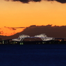 舞浜で見た富士山夕景 ＃９ GB．点灯