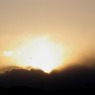 夕日に向かって