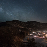 白川郷と星空