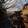 夕映えの茶碗坂(清水寺から)