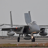 曇り、夕方、F-15J
