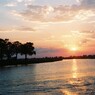 ザンベジ川に沈む夕日（アフリカ）