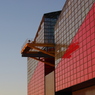 夕方のアートな建物