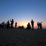 鳥取砂丘－夕日とシルエット