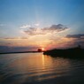 チョベ川に沈む夕日（アフリカ）