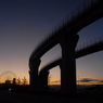 夕景のシルエット