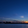播磨灘の人工島に沈む夕日５