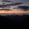 夕暮れの富士