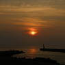 夕暮れの塩屋海岸~防波堤と釣り人たち~