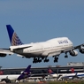 UNITED 747-400 着陸　