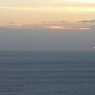 道の駅河野の夕景（2015/07/13）＝穏やかな若狭湾＝