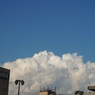 夕暮れの入道雲