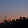 夜明けと常夜灯