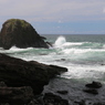 長茶ヶ浜の左側風景２～曇りの場合～（越前松島より）