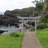 松島観音堂の鳥居（越前松島より）