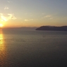 ドロンで空撮　滋賀県湖北町の夕暮れ