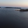 ドロンで空撮　滋賀県湖北町の夕暮れ　その2