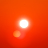 冬の播磨灘に沈む夕日