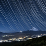 富士と星空