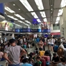 中国の旅　ごった返す北京南苑空港ロビー