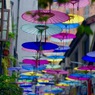 空に咲く傘の花