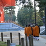 朝の高野山修行僧