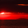 年の瀬の播磨灘に沈む夕日２（小豆島）