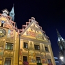 ドイツ＆ベルギーの旅　夜の市庁舎とウルム大聖堂